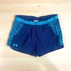 Under Armour Women's Dark Blue Athletic Shorts Medium, running, workout shorts
